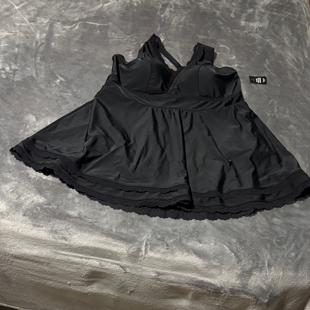 Torrid Lace Edged Swimsuit Dress